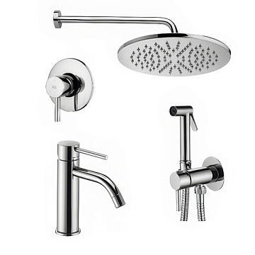 Комплект для ванной Paffoni Light KITZLIG011CR071 С ВНУТРЕННЕЙ ЧАСТЬЮ, хром