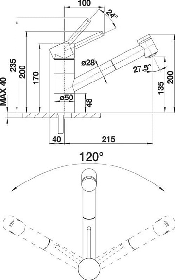Смеситель для кухни Blanco Tivo-S 517648