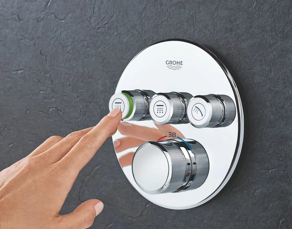 Термостатический смеситель встраиваемый Grohe Grohtherm SmartControl 29121000 для душа Sancos — официальный сайт
