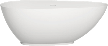 Ванна из искусственного камня Salini Paola S-Sense 160x75 см, отдельностоящая, белая, овальная, со с