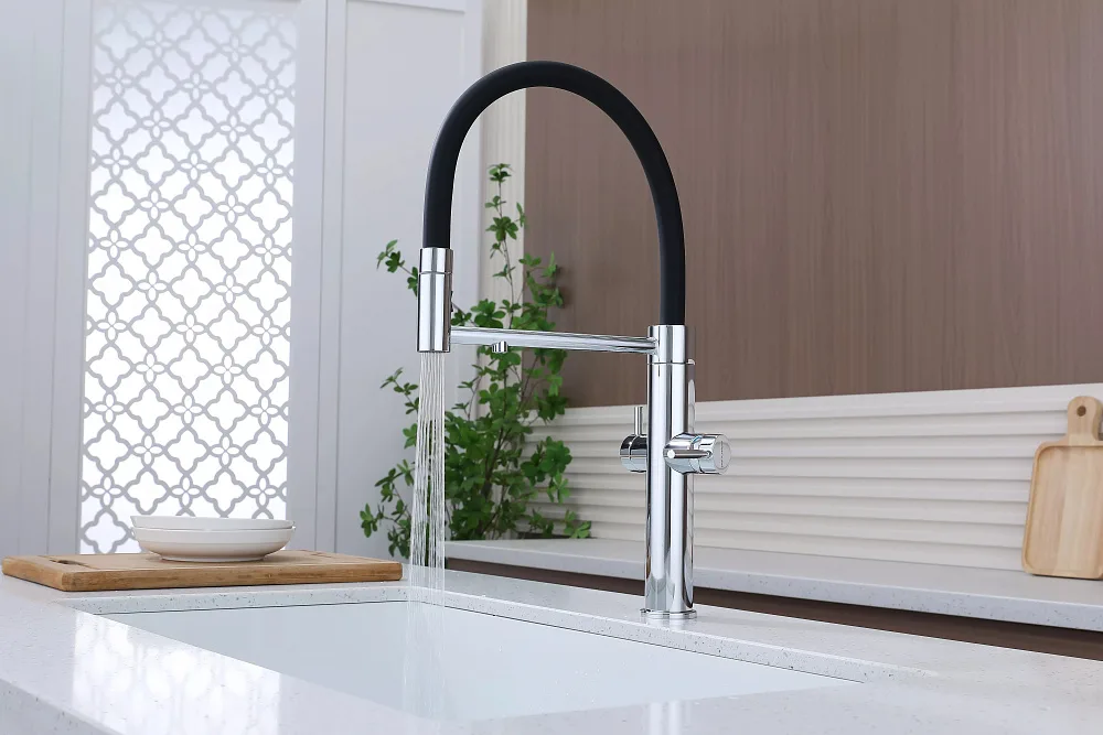 Смеситель для кухни Paulmark Nexus Ne213999-CR с гибким изливом, хром Sancos — официальный сайт