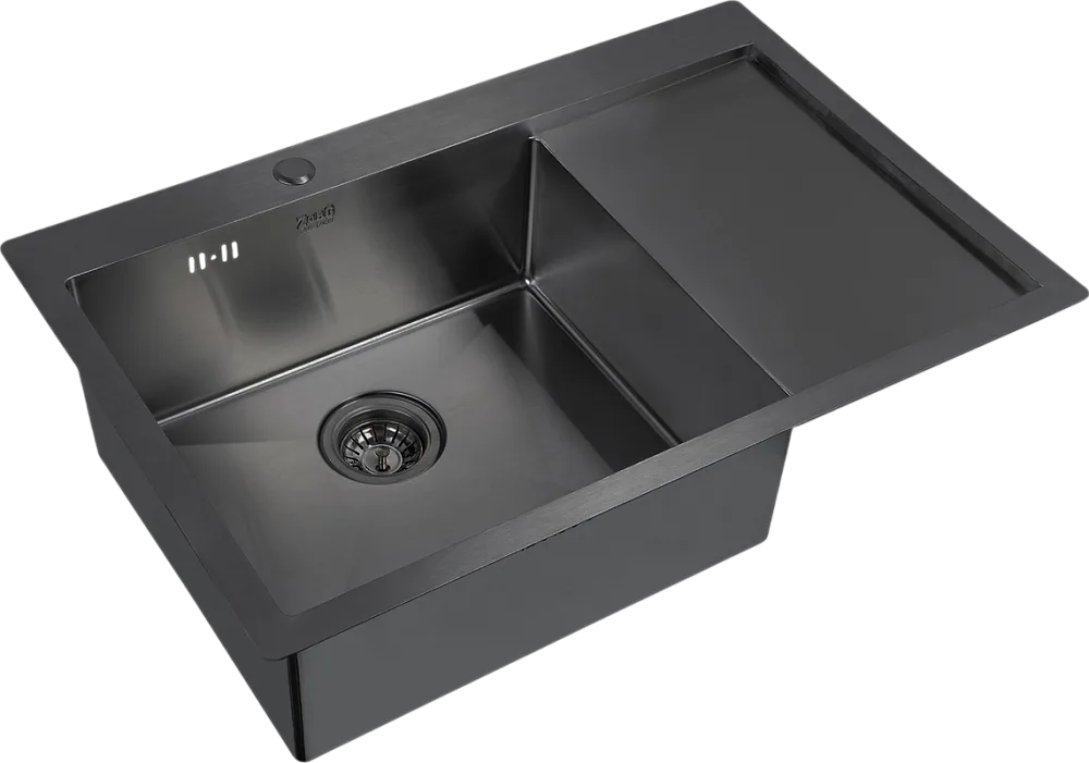 Мойка кухонная Zorg Inox PVD 7851 L grafit Sancos — официальный сайт