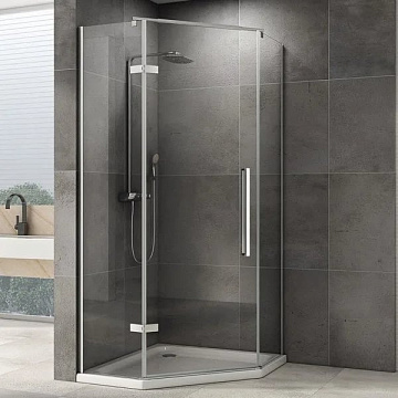 Душевой уголок Abber Ewiges Wasser AG05080 80x80, профиль хром, стекло прозрачное