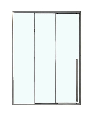 Душевая дверь в нишу Veconi Premium Prato 300 CH-L 120, профиль матовый хром, стекло прозрачное