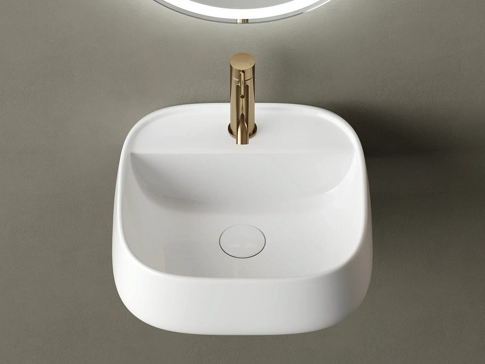 Подвесная раковина для ванной комнаты Ceramicanova Fonte CN5052, белый Sancos — официальный сайт