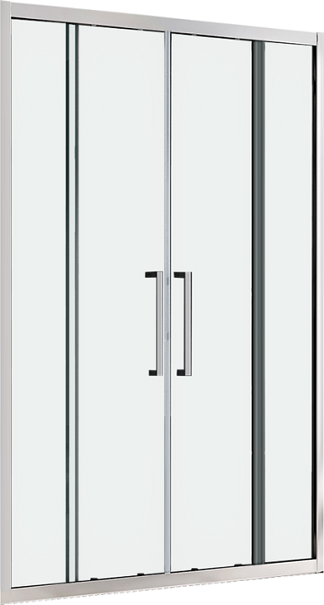Душевая дверь в нишу Abber Schwarzer Diamant AG33160H 160 см, профиль хром, стекло прозрачное