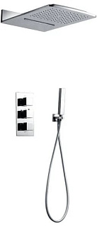 Душевой комплект AltroBagno Cascata 040101 Cr, С ВНУТРЕННЕЙ ЧАСТЬЮ, хром