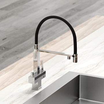 Смеситель для кухни Sancos Moro SC4006CH с гибким изливом, хром