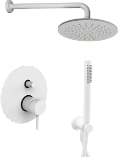 Душевой комплект Paffoni Light KITLIG015BO, С ВНУТРЕННЕЙ ЧАСТЬЮ, белый