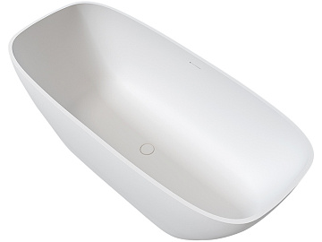 Ванна из искусственного камня Uni-Flo Cono 170x80 см, отдельностоящая белая глянцевая