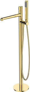 Напольный смеситель для ванны с душем BelBagno Uno FMT ORO, С ВНУТРЕННЕЙ ЧАСТЬЮ