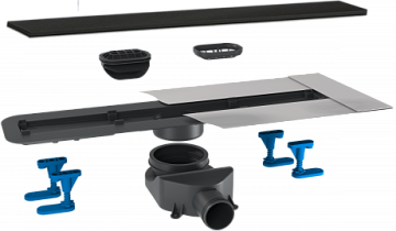 Душевой трап (лоток) BETTOSERB Frameless Line 750 черный матовый