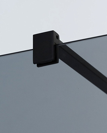 Душевая перегородка Cezares Liberta -L-2-100-120-GR-NERO профиль черный, стекло серое