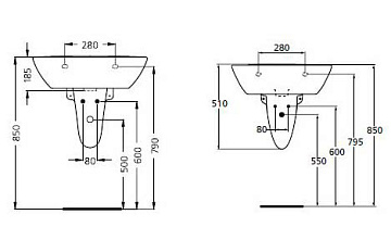 Полупьедестал Ideal Standard Oceane W306101