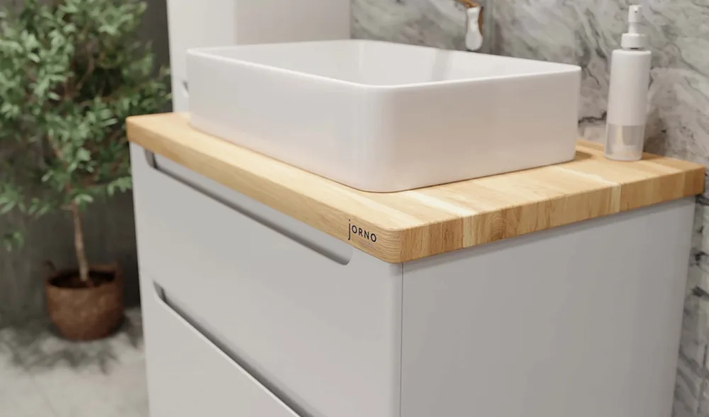 Тумба под раковину без столешницы Jorno Wood 80, белая Sancos — официальный сайт