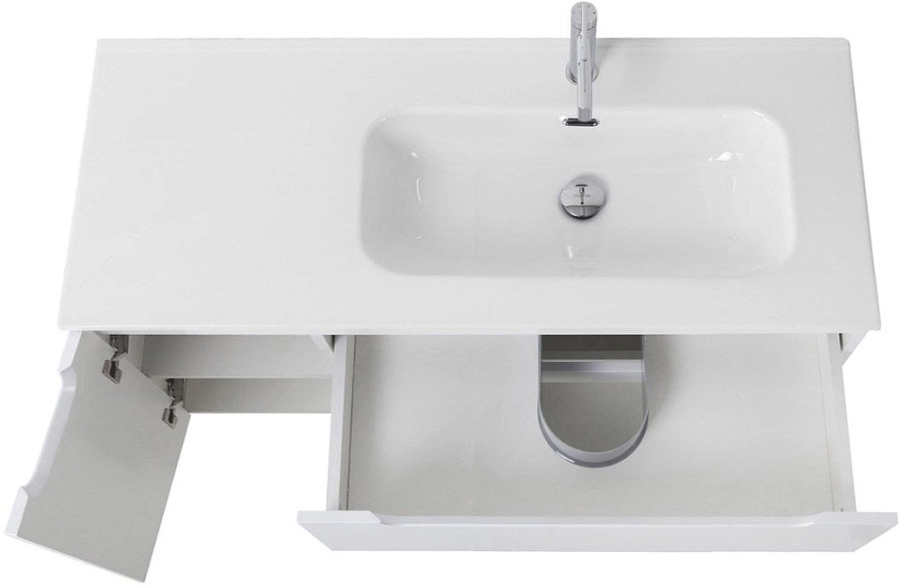 Тумба под раковину без столешницы BelBagno Etna 120 R 2 ящика, дверца, bianco lucido