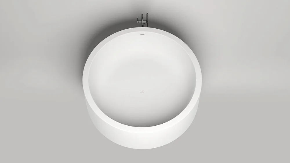 Ванна из искусственного камня Salini Isola S-Sense 200x200 см, отдельностоящая, белая, круглая, с до Sancos — официальный сайт