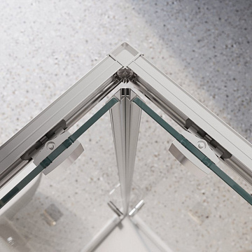 Душевой уголок BelBagno Luce A-2-100-C-Cr 100x100, профиль хром, стекло прозрачное
