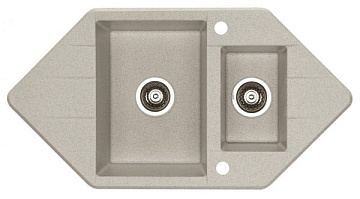 Мойка ALVEUS ALGRANIT CUBO 80 A14 DALMATA 952x500 1+1/2 в комп.с сифоном 1077136,