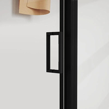 Душевой уголок Vincea City VSR-5CT9012CLB 120х90 см, профиль черный, стекло прозрачное