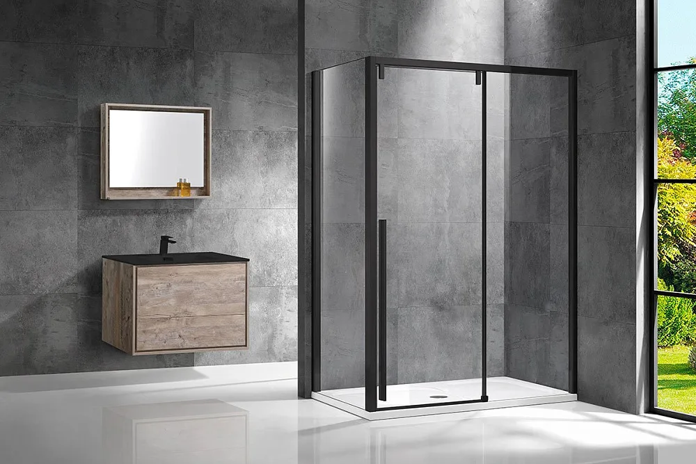 Душевой уголок Vincea Lugano VSR-1L9012CLB-1 120х90 см, профиль черный Sancos — официальный сайт