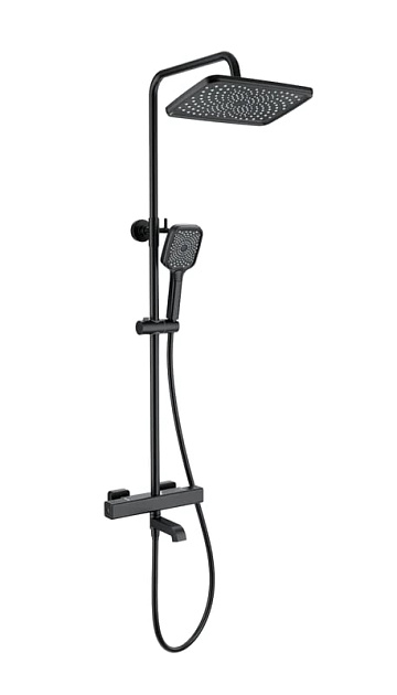 Душевая стойка Wonzon & Woghand STAY 2 WW-B3016-T1-MB, матовая черная