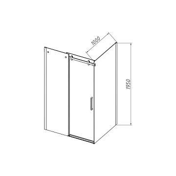 Душевой уголок Vincea Como-N VSR-4CN1012CGB 120х100, профиль матовый черный, стекло тонированное сер
