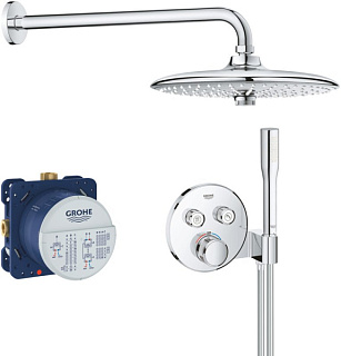 Душевой комплект Grohe Grohtherm SmartControl 34744000, С ВНУТРЕННЕЙ ЧАСТЬЮ