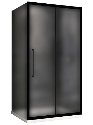 Душевой уголок Abber Schwarzer Diamant AG30160BMH-S80BM 160х80 см, профиль матовый черный, стекло ма