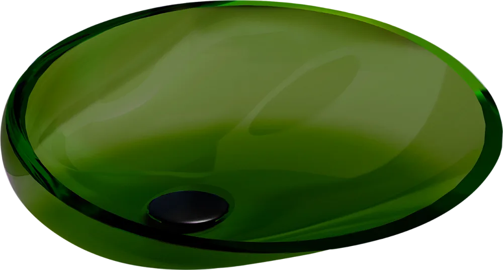 Накладная раковина Abber Kristall AT2812 emerald, зеленая Sancos — официальный сайт