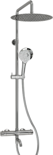 Душевая стойка Wasserkraft Berkel A188.116.101.087.CH Thermo, с термостатом, хром