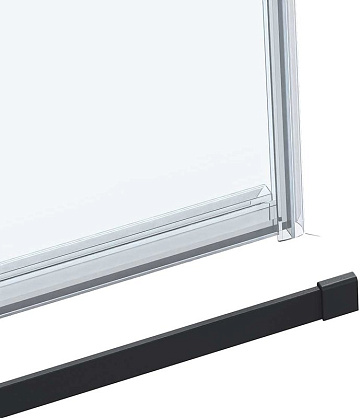 Душевая дверь в нишу Vincea Como Soft VDS-1CS110CLB 110 см профиль черный