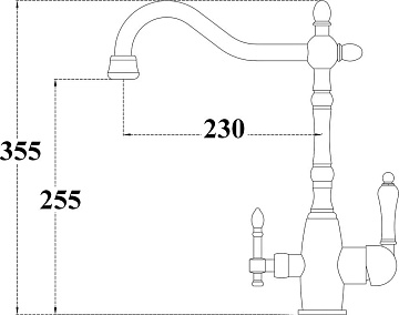 Смеситель для кухни Zorg Sanitary ZR 312 YF-33