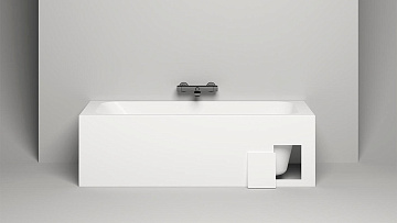 Ванна из искусственного камня Salini Orlanda S-Sense 170x70 см, встраиваемая, матовая белая