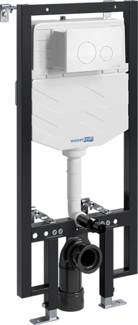 Система инсталляции для унитазов Wasserkraft Vils 56TLT.010.ME.WH02, с кнопкой смыва белой Sancos — Оригинал