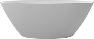 Ванна из искусственного камня WHITECROSS Onyx B 160x75 см, отдельностоящая, матовая белая, овальная,