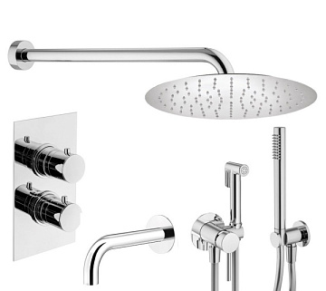 Комплект для ванной Plumberia Selection Ixo KITZXOT19QCR260 С ВНУТРЕННЕЙ ЧАСТЬЮ, хром