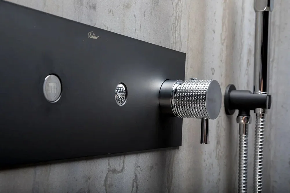 Душевой комплект Boheme Fusion 130-BCR, С ВНУТРЕННЕЙ ЧАСТЬЮ, Black Chrome Sancos — официальный сайт