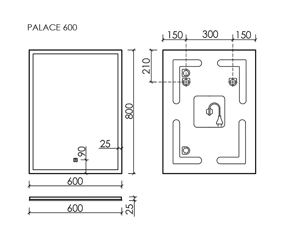 Зеркало Sancos Palace PA600 60 см Sancos — официальный сайт