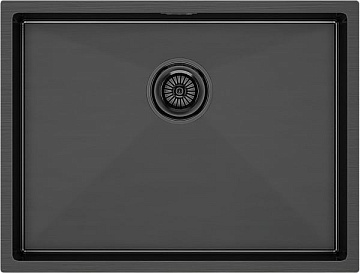 Мойка кухонная Paulmark Next PM215844-GM вороненая сталь