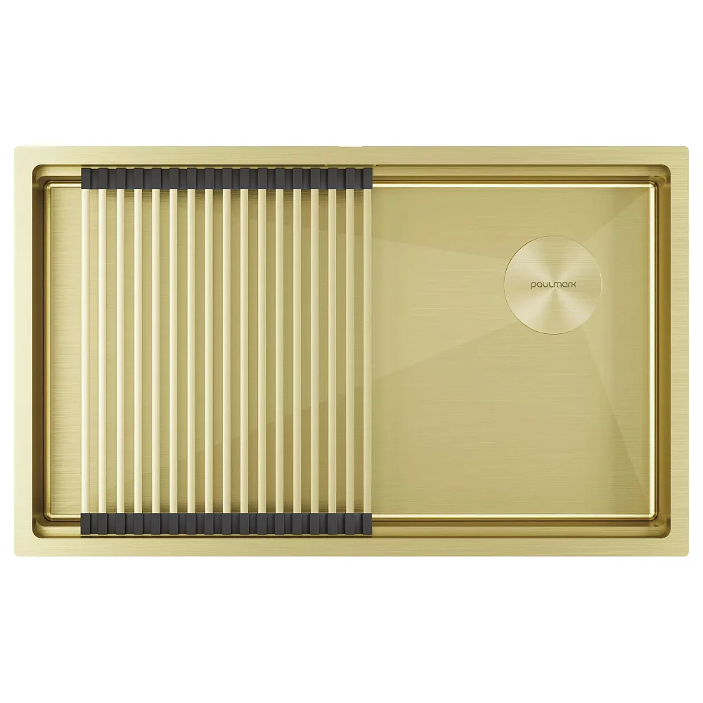 Мойка кухонная Paulmark Next-Pro 74 UNI PM707445-LG, светлое золото Sancos — официальный сайт