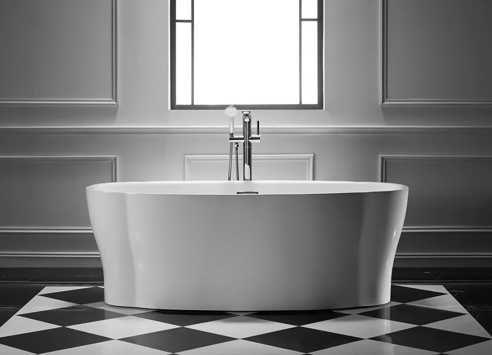 Акриловая ванна BelBagno BB403-1700-850 без опоры 170x85 см, отдельностоящая, белая, овальная, со сл Sancos — официальный сайт