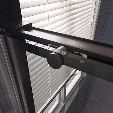 Душевой уголок Veconi Premium Trento PTC-SP-40B 120x80, профиль черный матовый, стекло прозрачное
