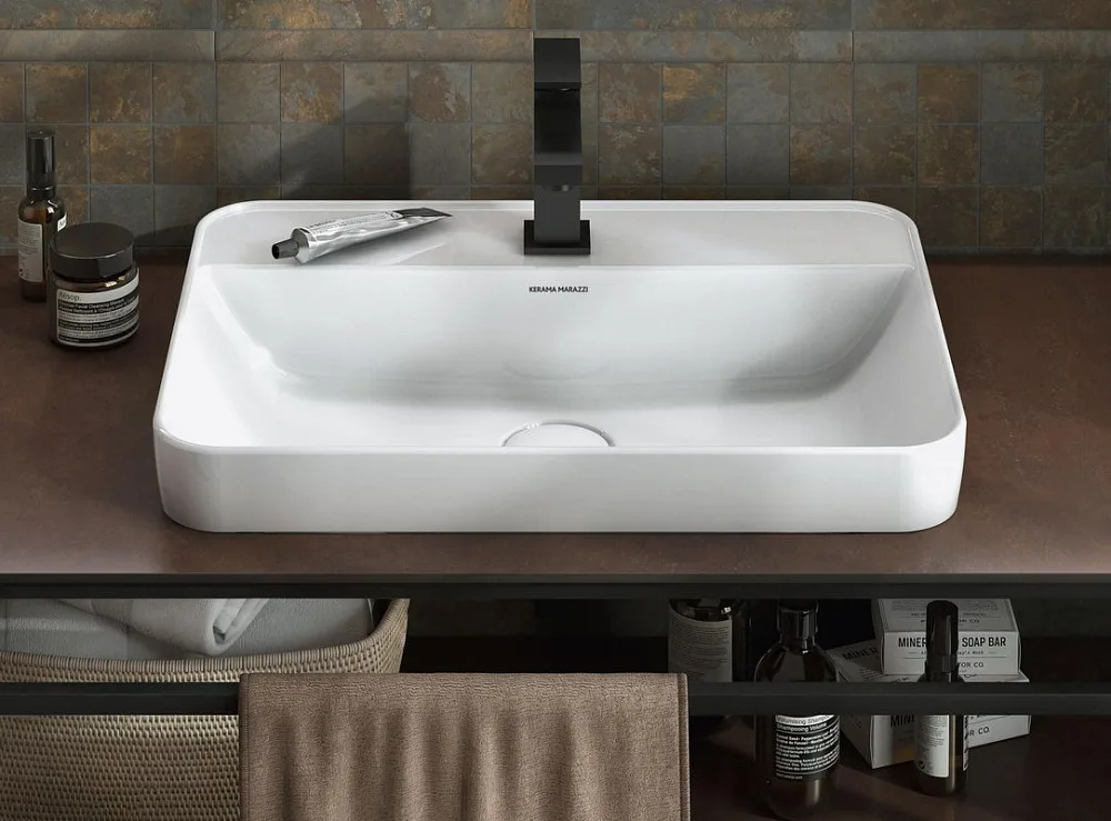 Раковина KERAMA MARAZZI Plaza 55 встраиваемая сверху Sancos — официальный сайт
