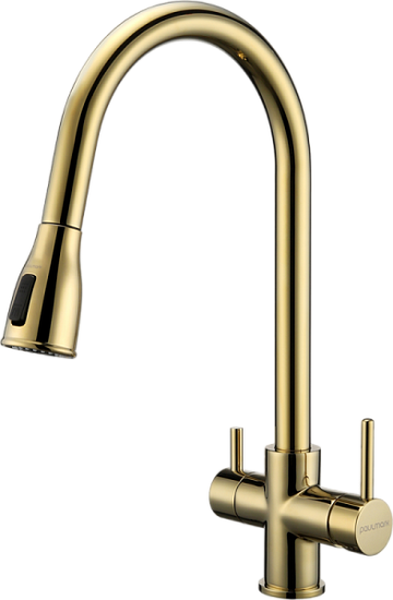 Смеситель для кухни Paulmark Lange 214212-G, золото