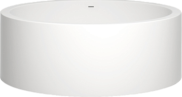 Ванна из искусственного камня Salini Isola S-Sense 200x200 см, отдельностоящая, матовая белая, кругл