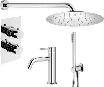 Комплект для ванной Plumberia Selection Ixo KITXOT18QCR53 С ВНУТРЕННЕЙ ЧАСТЬЮ, хром