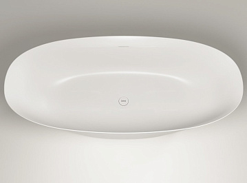Ванна из искусственного камня Plumberia Selection Veloma 170x75 см, отдельностоящая, матовая белая, 