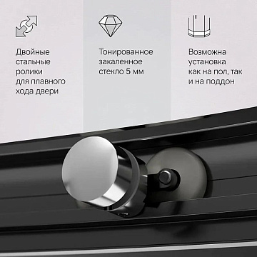 Душевой уголок AM.PM Like W83UG-333-095CG 95x95 профиль хром, стекло тонированное
