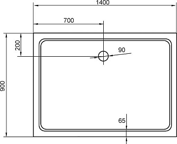 Поддон для душа Cezares Tray SMC TRAY-M-AH-140/90-35-W